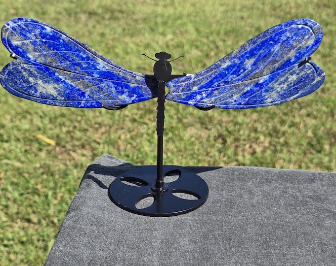 Lapis Lazuli Crystal Dragonfly Wings