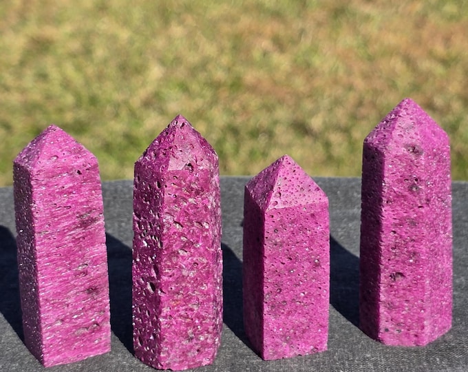 Honeycomb Ruby Crystal Tower