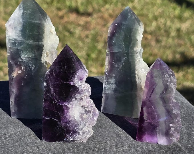 Fluorite Raw Edge Crystal Towers