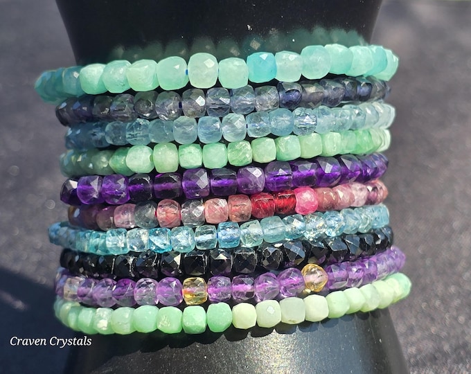 4mm Crystal Beaded Bracelets