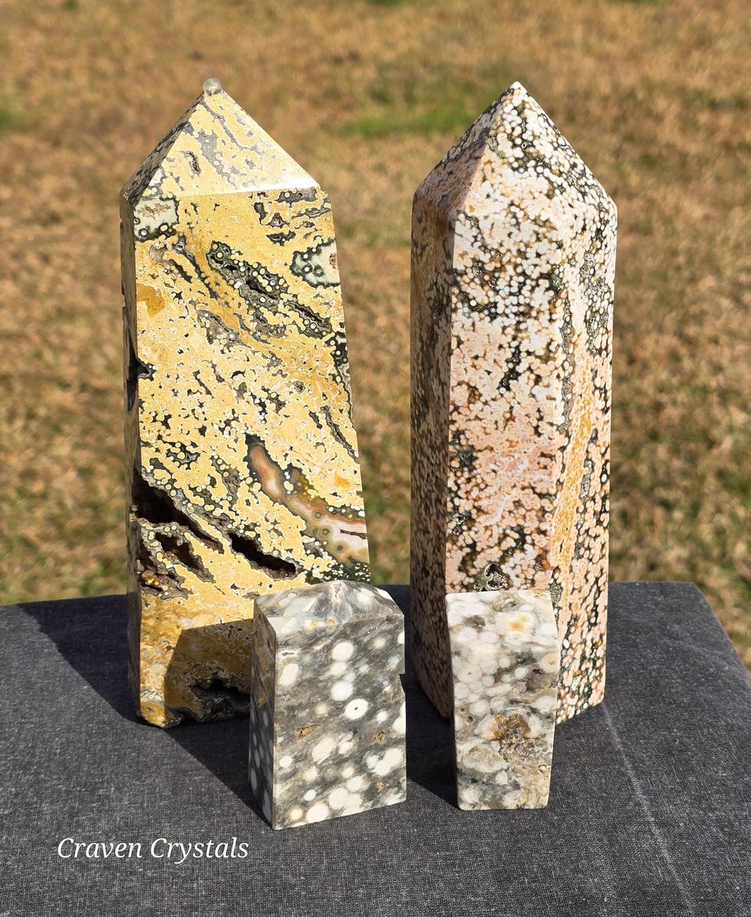 8th Vein Ocean Jasper Crystal Tower - Etsy