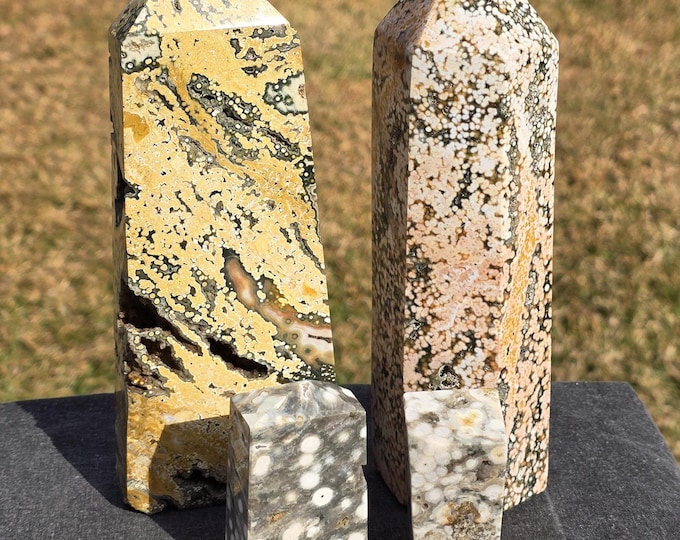 8th Vein Ocean Jasper Crystal Tower