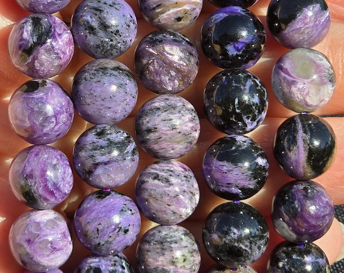 Charoite Crystal Beaded Bracelets 11mm