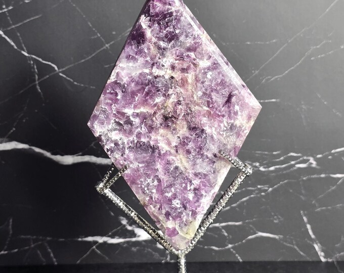 Purple Mica Lepidolite Crystal Rhombus Diamond