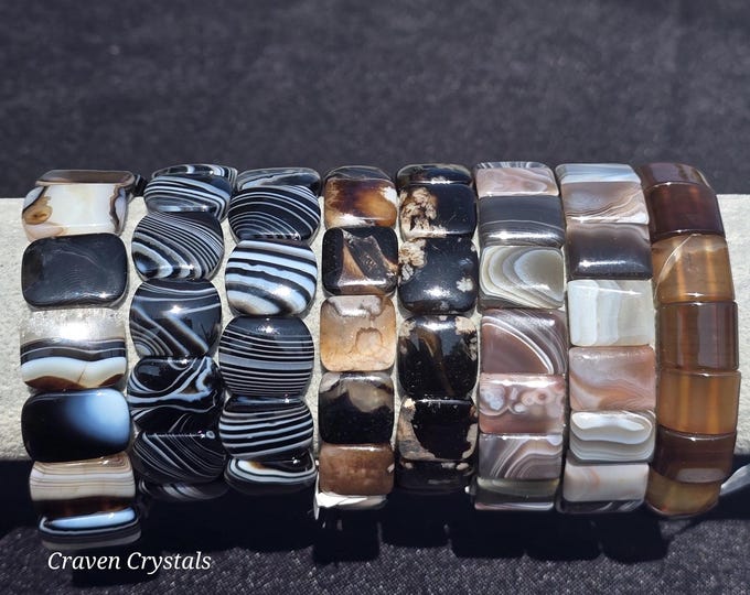 Agate Soft Bangle Bracelets