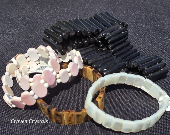 Shell & Coral Soft Bangle Bracelets Born of the Sea