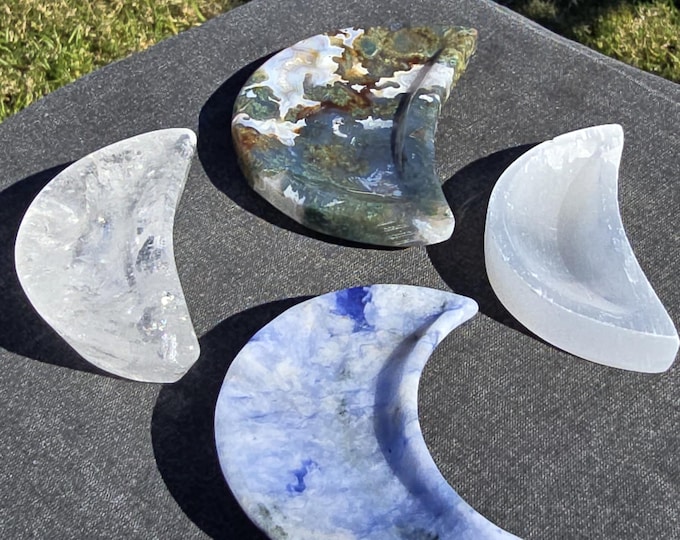 Decorative Crystal Moon Bowls