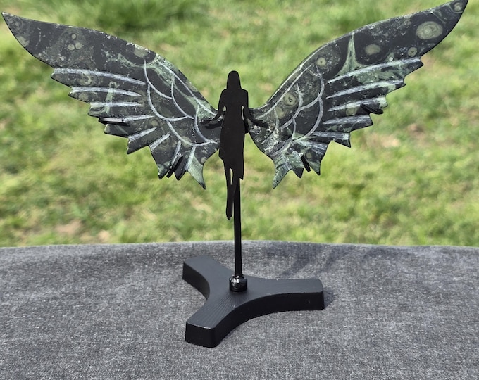 Kambaba Jasper Crystal Angel/Fairy Wings