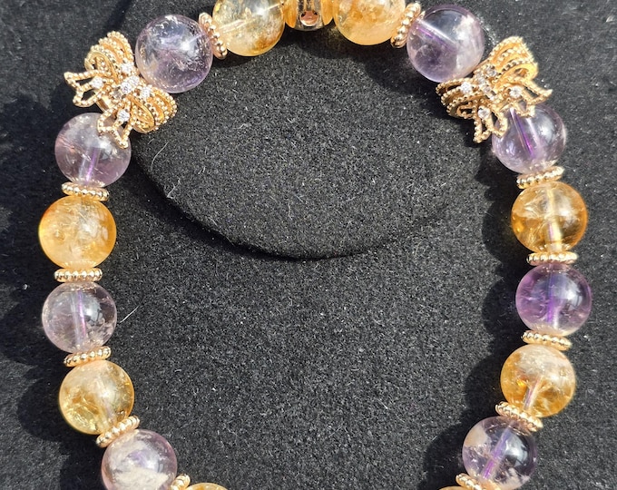Amethyst & Citrine Minnie Mouse 'Wish Collection' Custom Crystal Bracelets