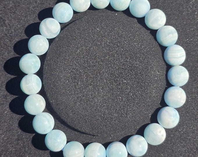 High Quality Planet Hemimorphite 8.6mm Crystal Beaded Bracelet