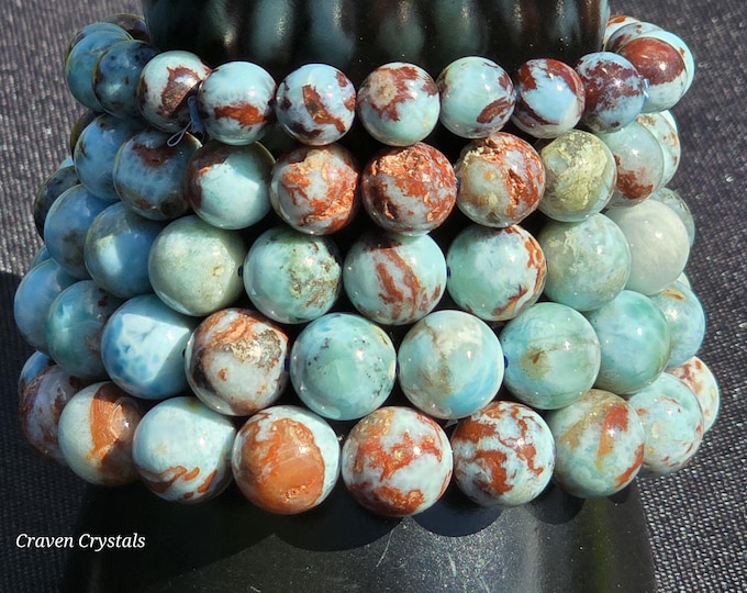 Island Larimar Crystal Beaded Bracelets