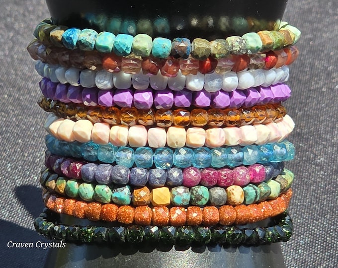 4mm Crystal Beaded Bracelets