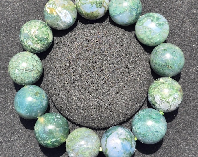 Moss Agate Crystal Beaded Bracelets