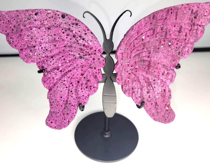 Honeycomb Ruby Crystal Butterfly Wings