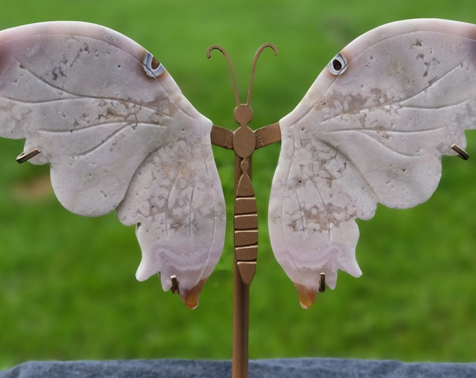 Pink Amethyst Crystal Butterfly Wings