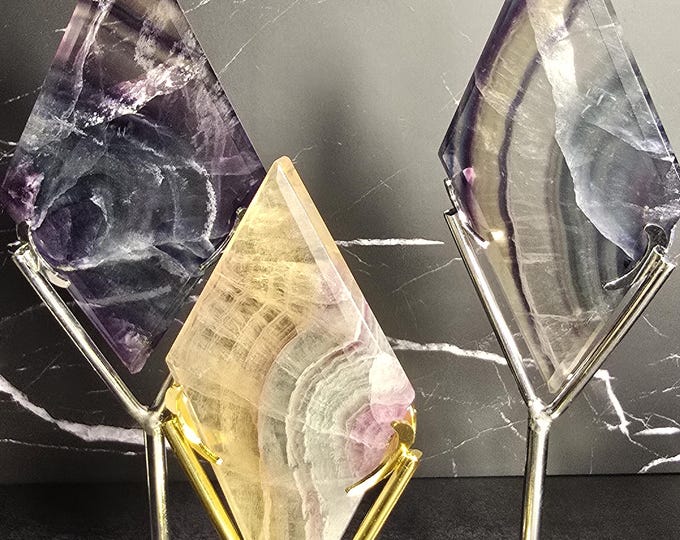 Candy Fluorite Crystal Rhombus Diamond