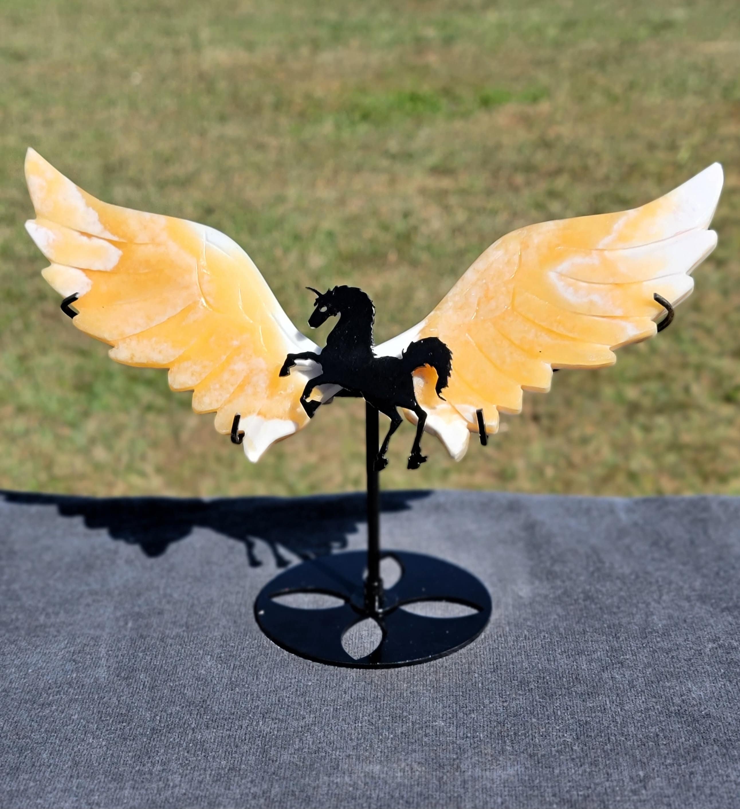 Yellow Calcite A Crystal Unicorn Pegasus Wings