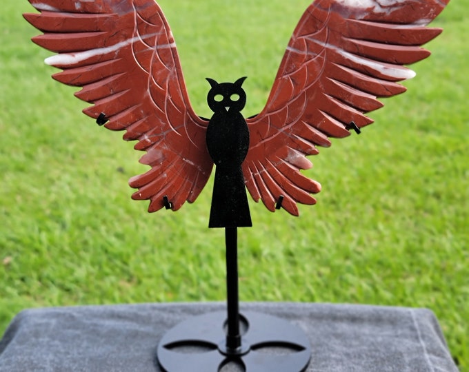 Red Jasper Crystal Owl Wings