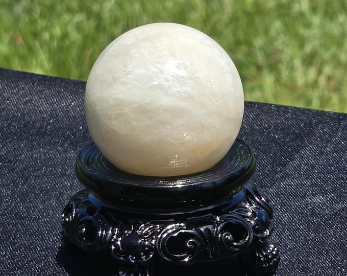 White Moonstone Crystal Sphere
