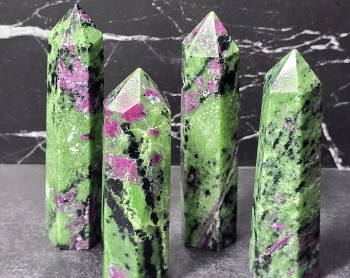 Ruby Zoisite Crystal Towers