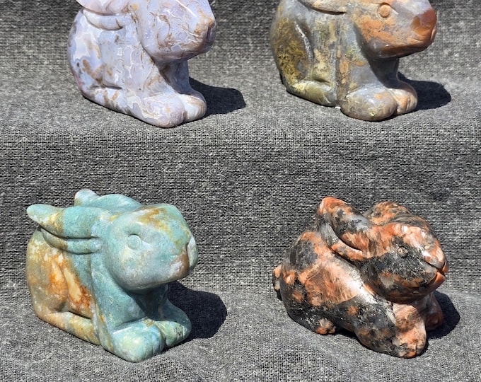 Crystal Rabbit Carvings