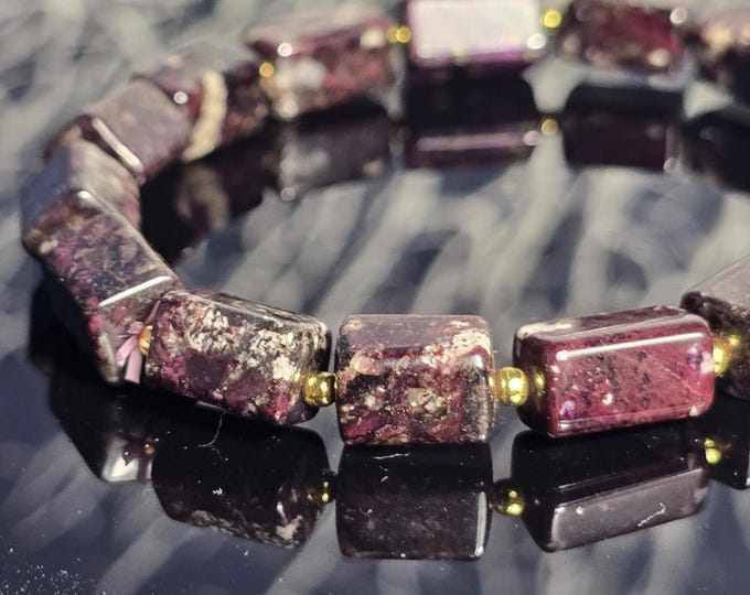 Sugilite Crystal Cube Beaded Bracelet