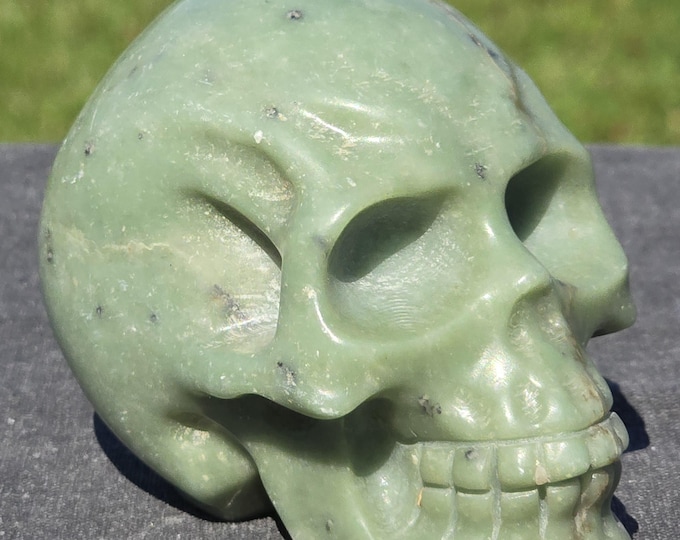 Green Jade Crystal Skull