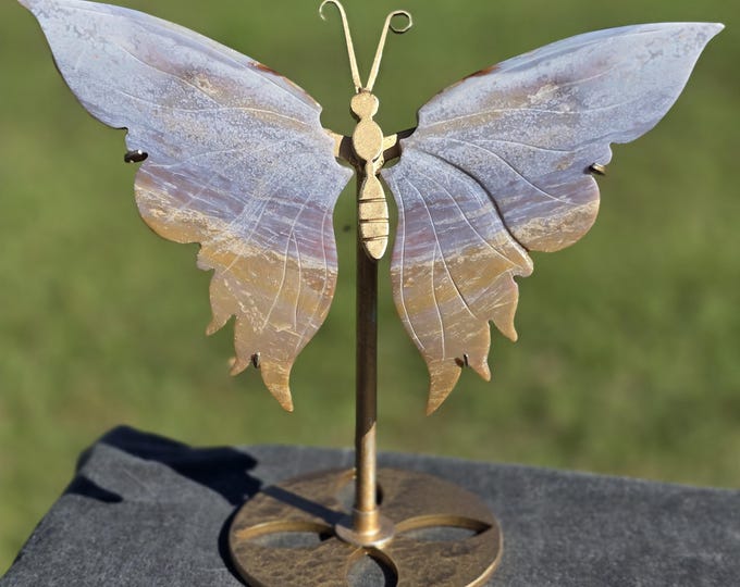 Ocean Jasper Crystal Butterfly Wings