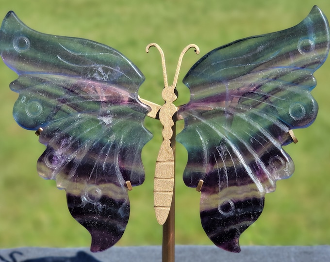Rainbow Fluorite Crystal Butterfly Wings