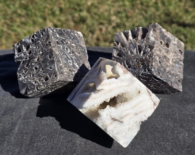 Drusy Sphalerite Crystal Cube