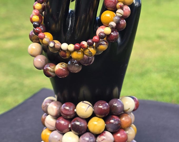 Mookaite Jasper Crystal Beaded Bracelets
