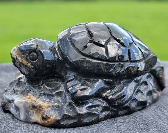 Ocean Jasper Crystal Turtle Carvings