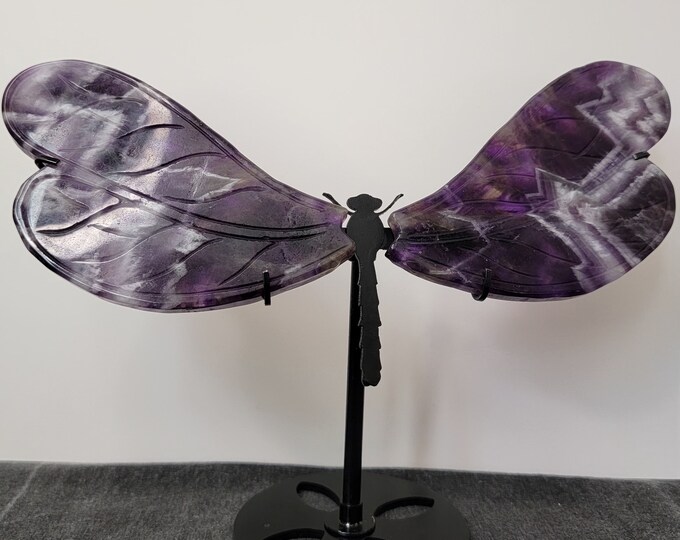 Dream Amethyst Crystal Dragonfly Wings
