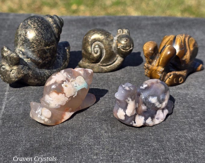 Crystal Snail Carvings