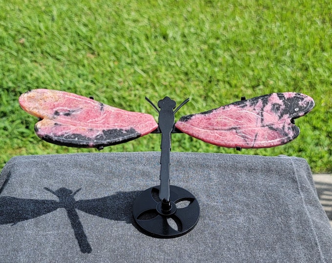 Rhodonite Crystal Dragonfly Wings