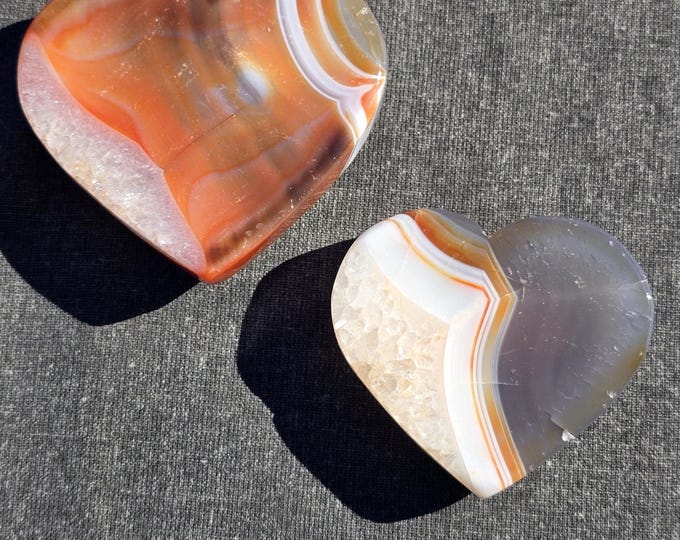 Sardonyx Crystal Heart Bowls