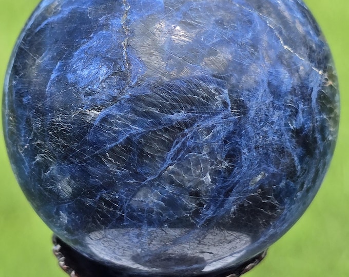 Blue Dumortierite Crystal Sphere