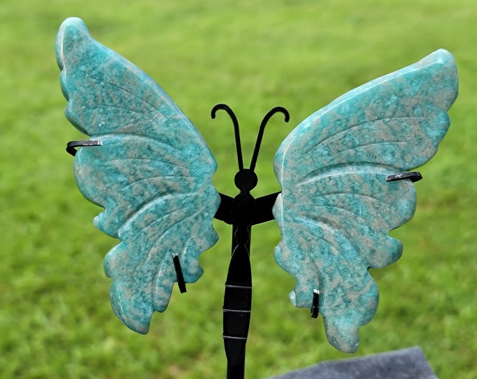 Amazonite Crystal Butterfly Wings