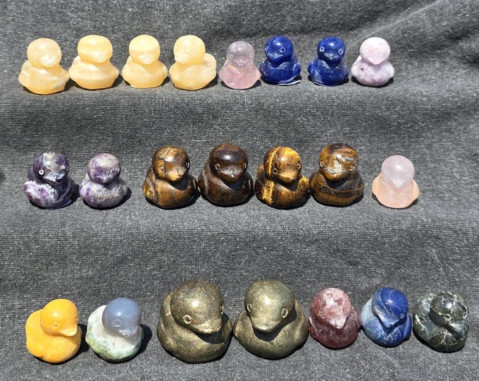Mini Crystal Duck Carvings