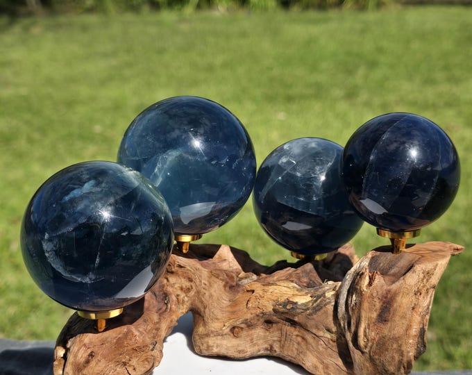 Blue Fluorite Crystal Spheres