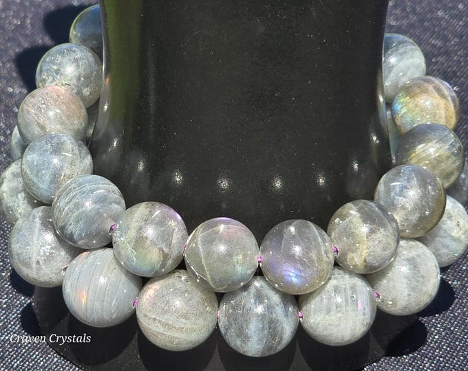 Labradorite Crystal Beaded Bracelet