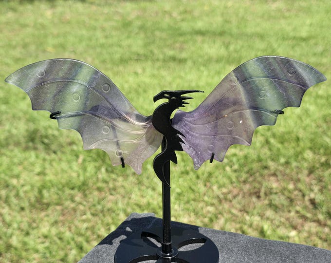 Fluorite Crystal Dragon Wings