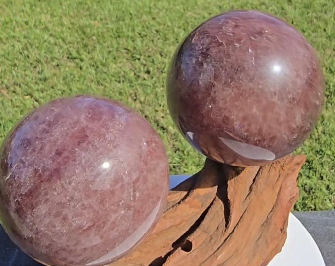 Red Strawberry Quartz Crystal Spheres