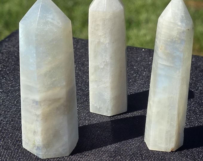 White Moonstone Crystal Towers