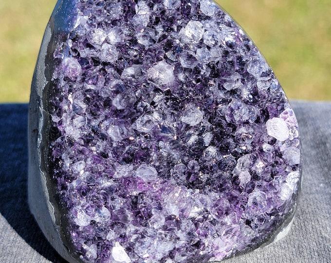 Deep Purple Amethyst Crystal Geode