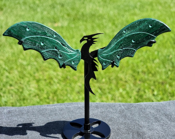 Malachite Crystal Dragon Wings