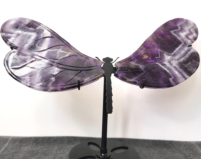 Dream Amethyst Crystal Dragonfly Wings