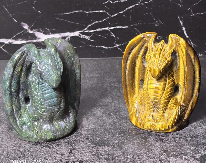 Small Crystal Dragon Carvings