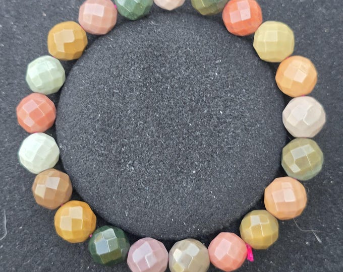 Faceted Alashan Agate Crystal Beaded Bracelets