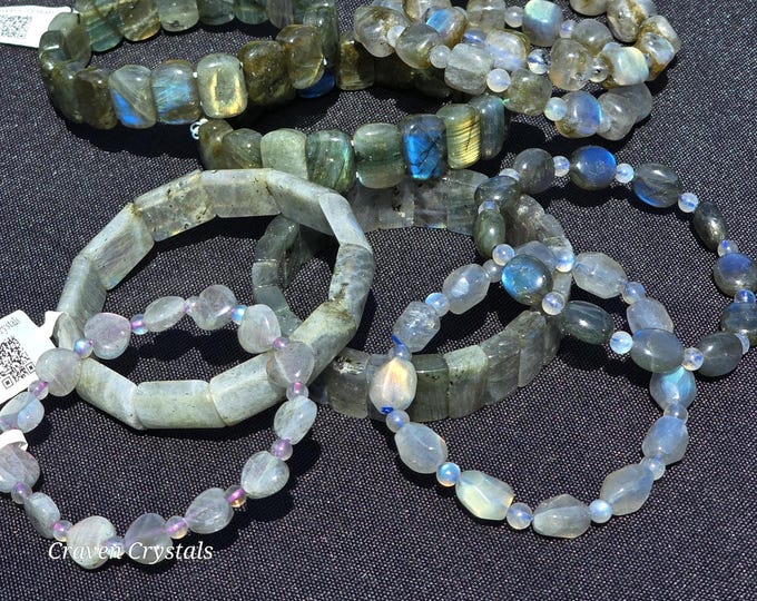 Labradorite Soft Bangle Crystal Bracelets